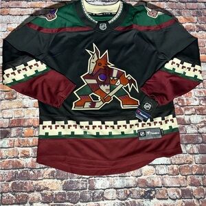 Fanatics Black and Maroon Hockey Jersey